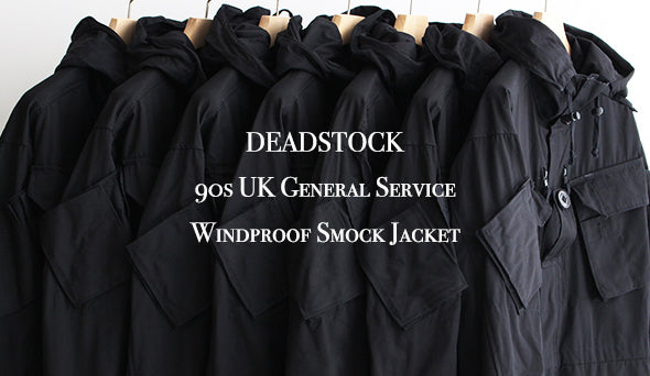 ジャケット・アウター UK General Service Black Smock Jacket DEADSTOCK】90s UK General Service Windproof Smock Jacket.抜群に