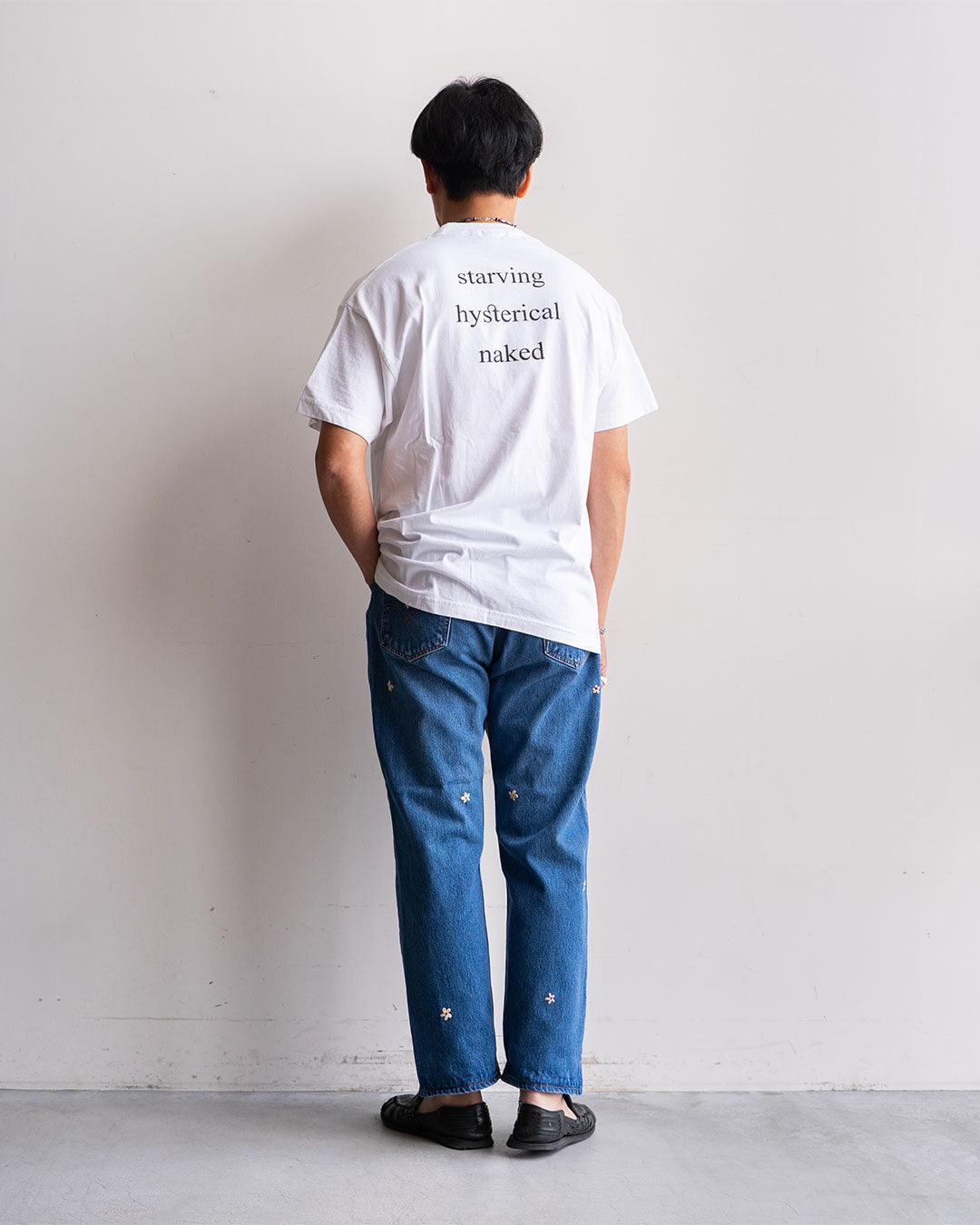 【SHANANA MIL】Used 501 Denim『Hand Embroidery Daisy』⑤