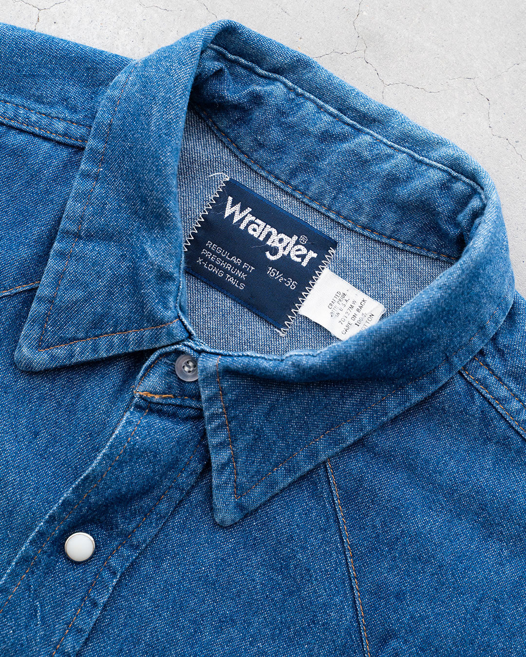 【VINTAGE】80s Wrangler Denim Western Shirts 『Made in U.S.A』④