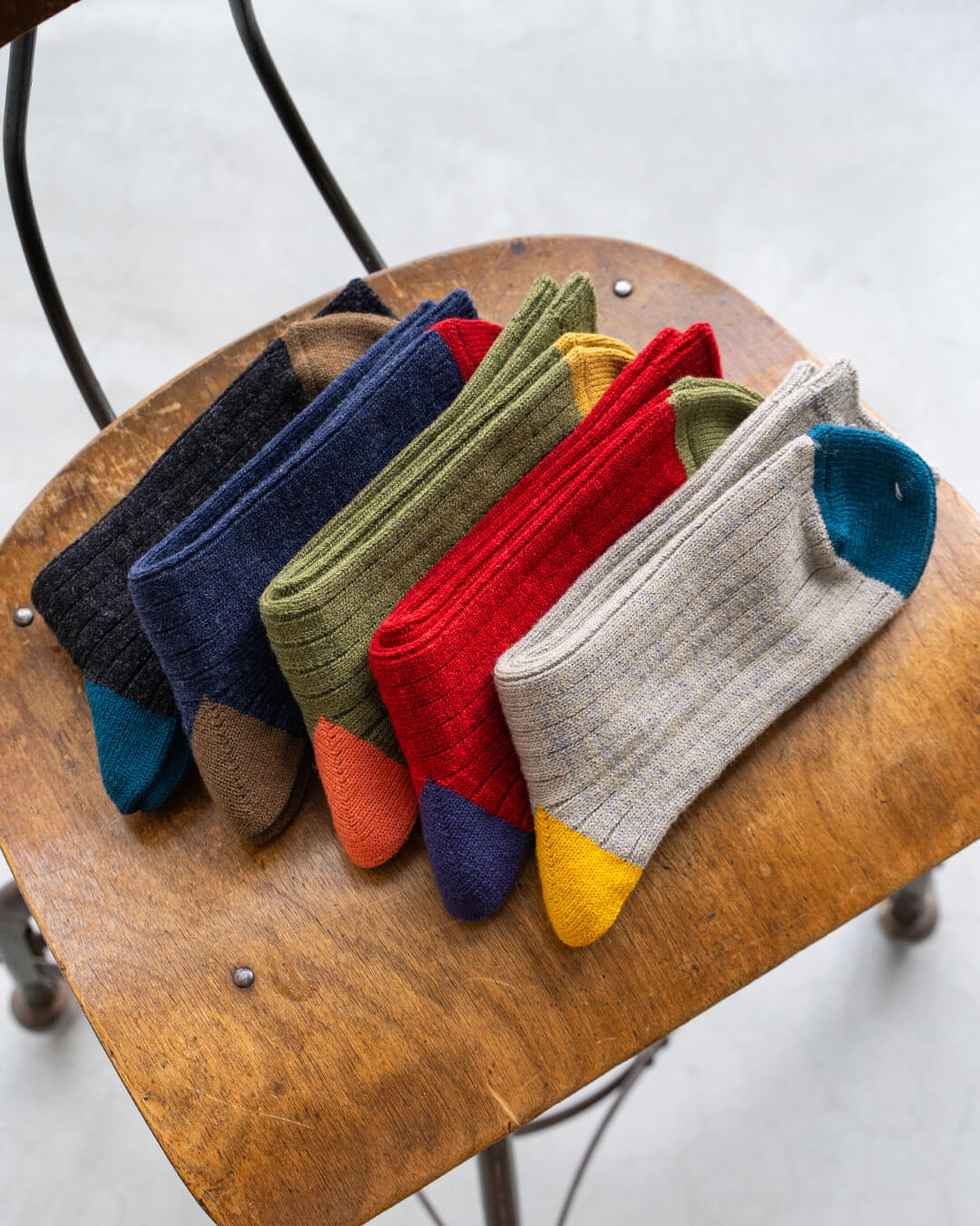 【Mauna kea】Color Block Rib Socks