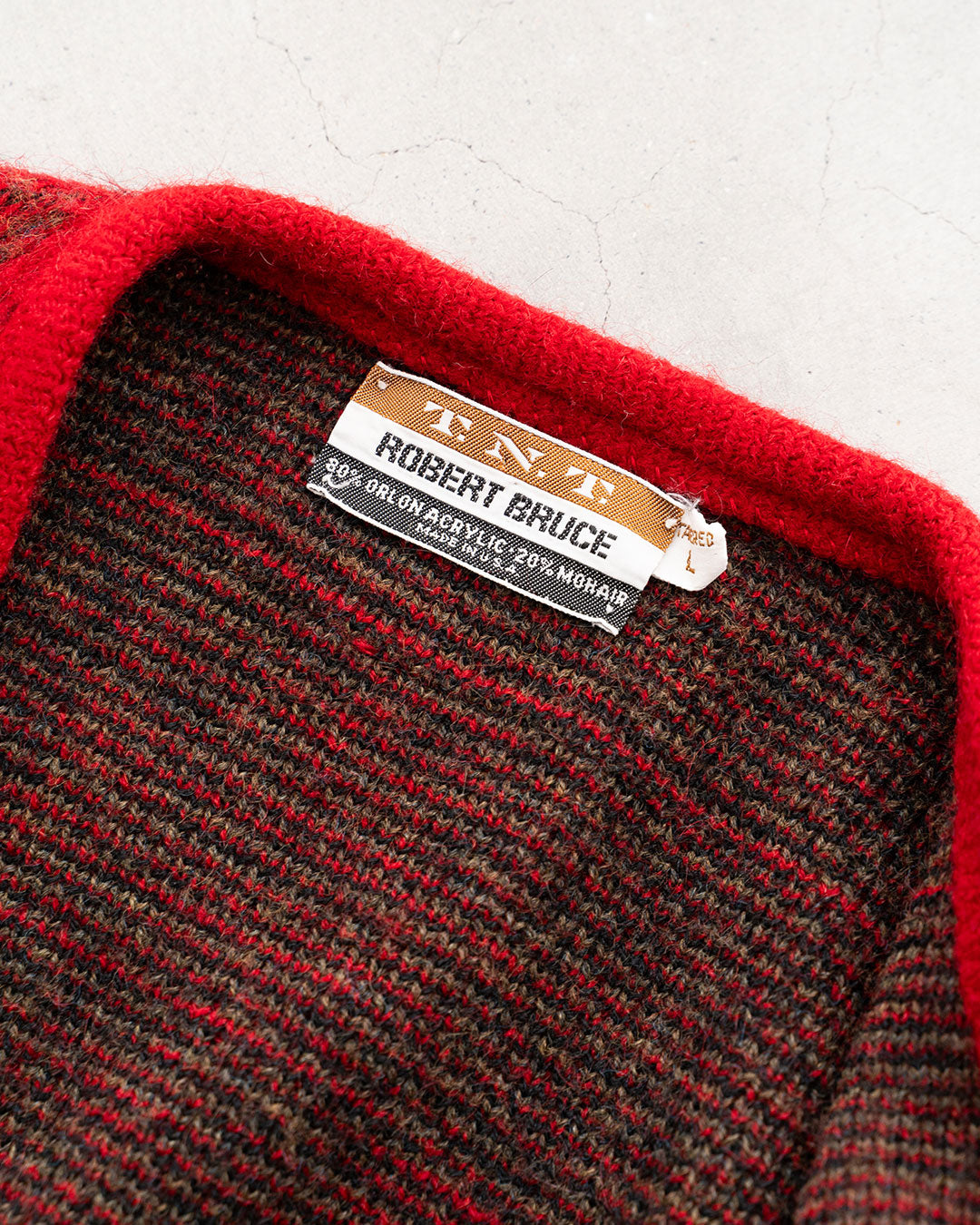 【VINTAGE】60s "ROBERT BRUCE" Mohair Cardigan "Big Size & Good Condition"