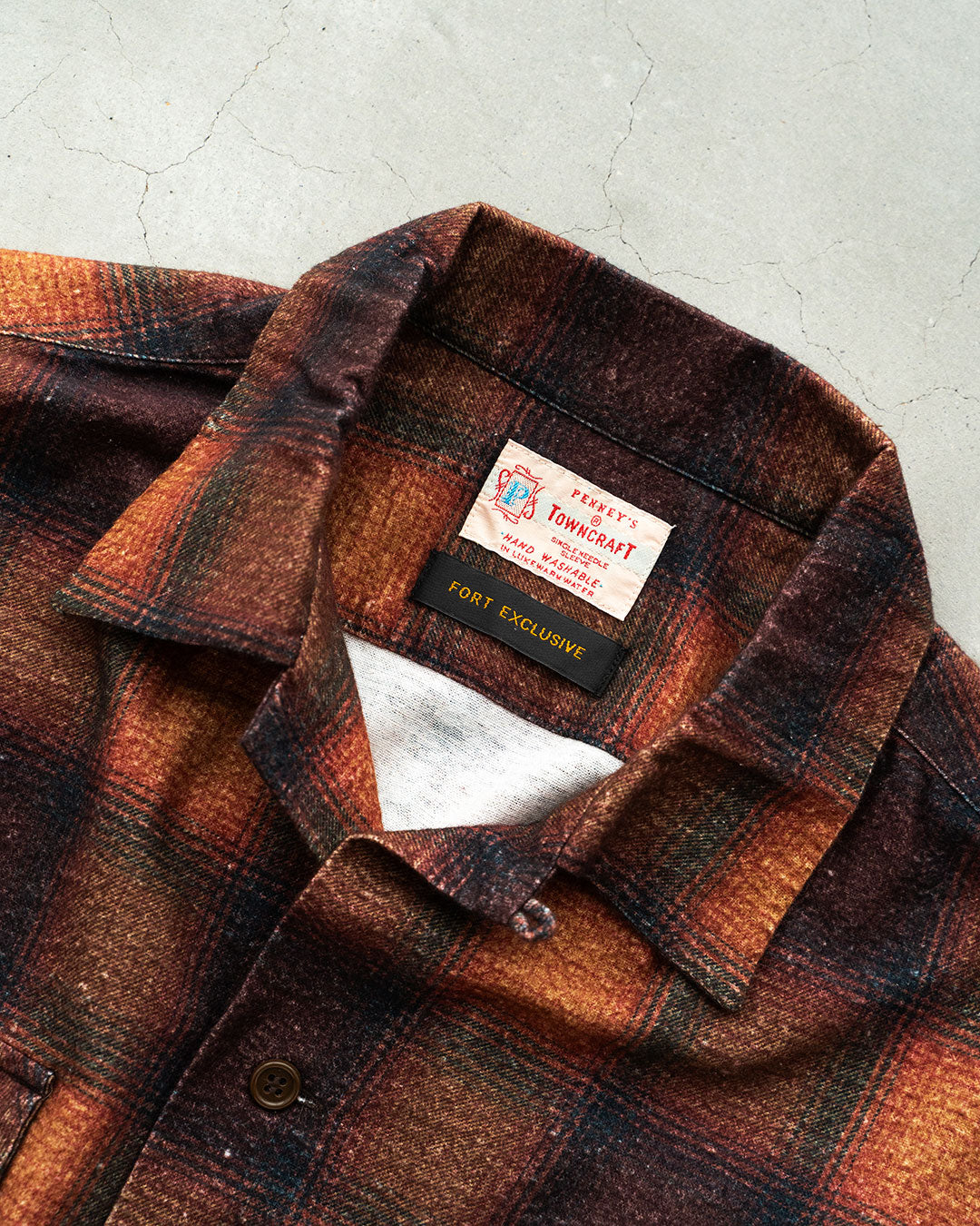 【TOWNCRAFT × FORT】60s Vintage Inspired Ombre Printed Flannel Shirt 『FORT EXCLUSIVE』Vol.2