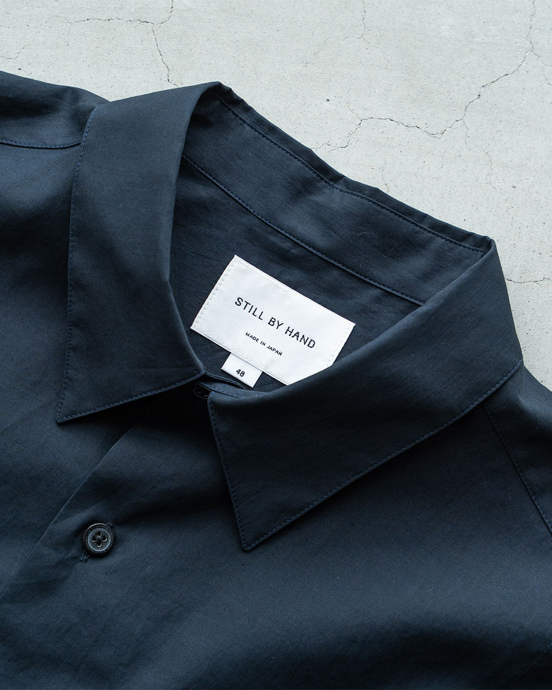 【STILL BY HAND】Half Sleeve Cotton Broad Shirt