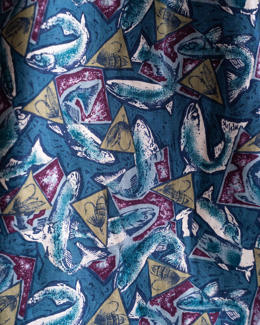 【VINTAGE】90s Columbia Fish Pattern Shirts