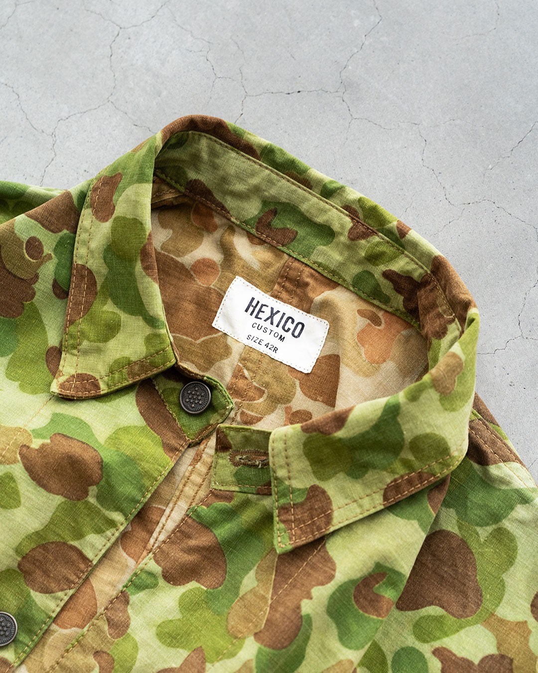 【HEXICO】Custom Coverall Jacket 『1940s WW2-Era USMC Frog Skin Shelter Half』②