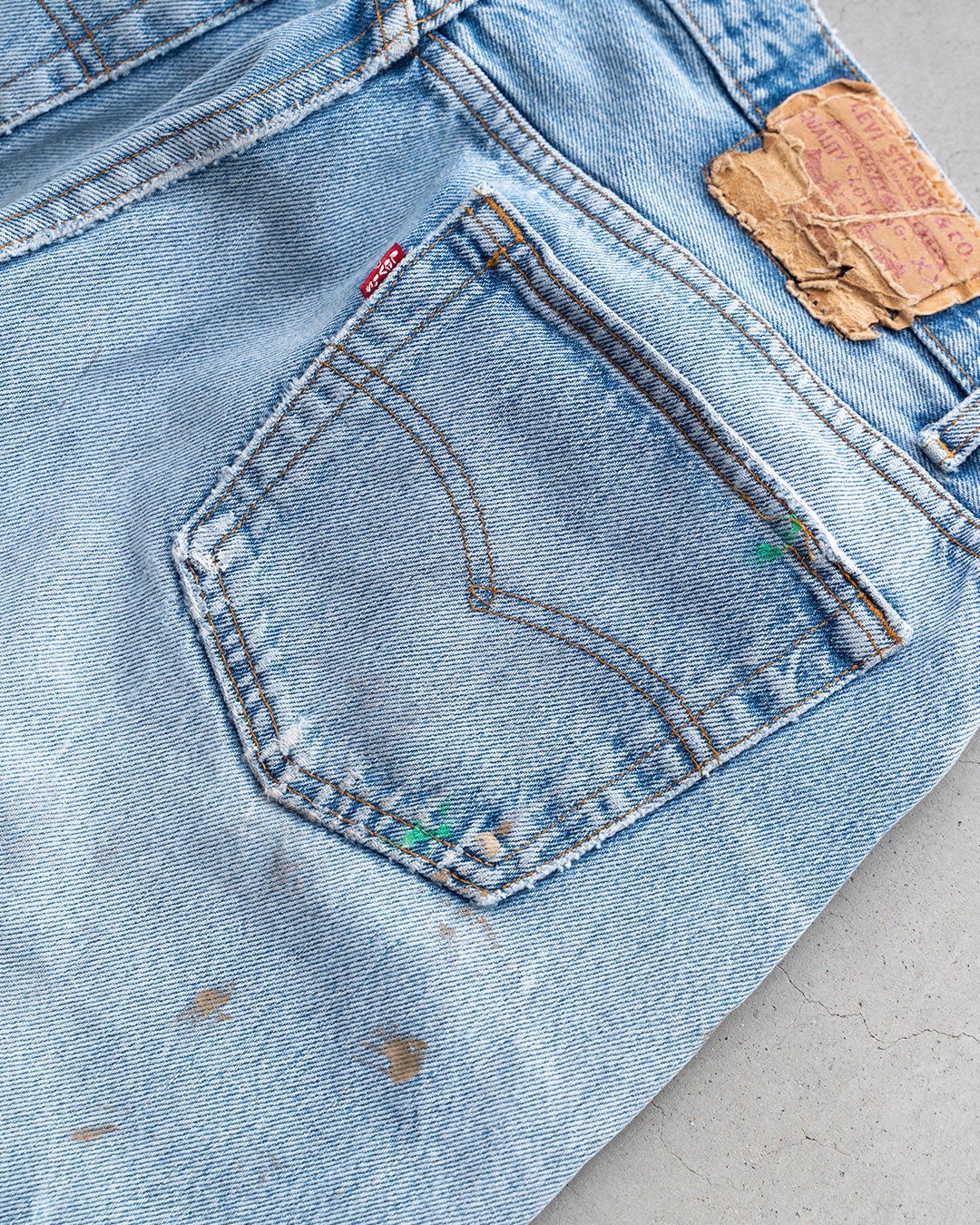 【Re FORT】Levis 501 “Made In USA” 『Crash & Paint』『Size W36』2-①