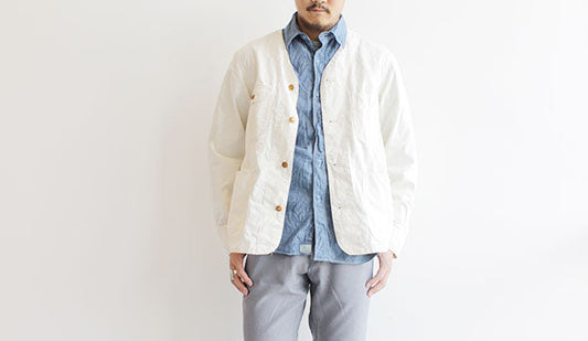orslow / オアスロウ Rail Road Jacket 生成りのカバーオールはいかがでしょうか。