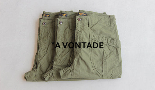 【A VONTADE / ア ボンタージ】Ripstop Fatigue Trousers / リップストップ ファティーグトラウザー。