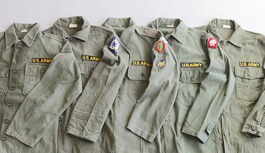 【60s-70s US Army Utility Shirts】色々なデザインを楽しめるユーティリティシャツ。