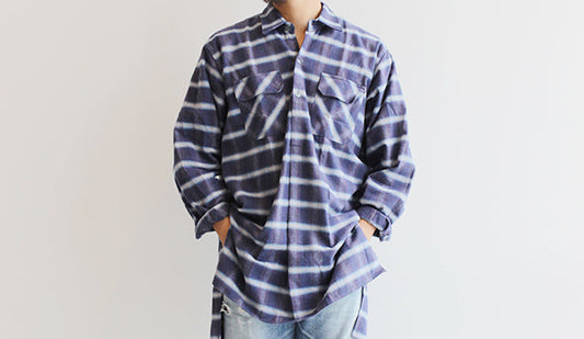 秋らしい気候に合わせて着たくなる【50s Franch Vintage Long Shirts】