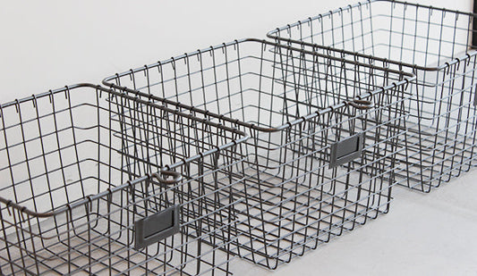 お店の愛用品【STORAGE BASKET Made In USA】アメリカらしい洋服との相性も◎