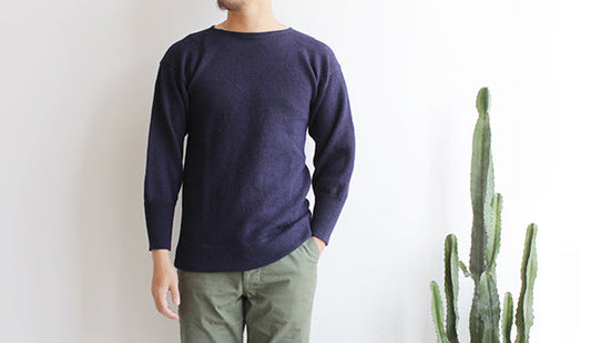 【1990s British Army Boat Neck Sweater / ブリティッシュ アーミー ボートネックセーター】粗野なミリタリーニット。