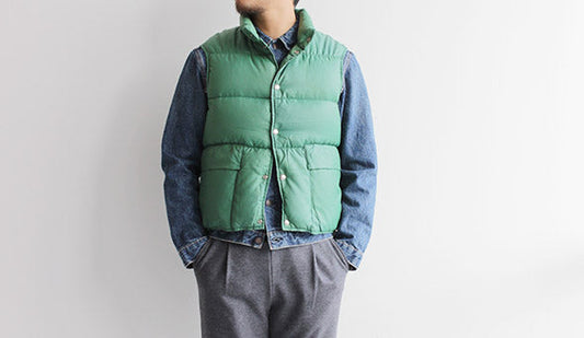 【1970s LL Bean Down Vest】アウトドアブランドらしいレトロで発色の良いダウンベスト。