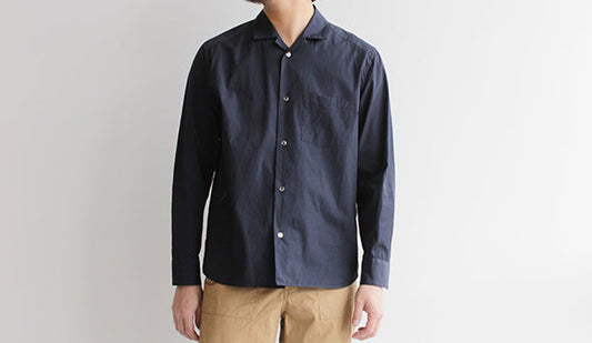 【STILL BY HAND / スティル バイ ハンド】 Open Collar Chambray Shirts.クールに着こなしたいオープンカラー。