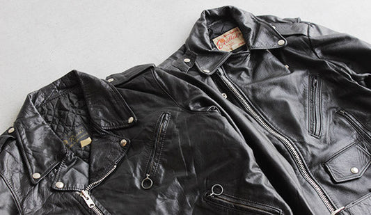 【70s-80s Lather Double Riders Jacket】男の春レザーも入荷いたしております。