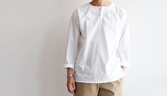 【orslow / オアスロウ】White Pullover Shirts.夏に着たいプルオーバーシャツ。