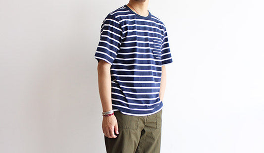【STILL BY HAND / スティル バイ ハンド】 Border Pocket Tee.シルクのような肌触りのボーダーT。