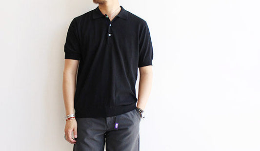 【STILL BY HAND / スティル バイ ハンド】 Cotton Knit Polo.品のある大人ポロシャツ。