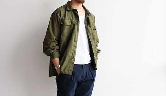 【70's VietNam War Heli-Crew Shirts】独特なディテールと特殊な素材のミリタリーシャツ。