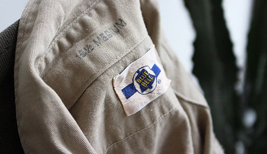 今の時期に羽織りたい【70s Blue Bell Work Shirts】。ヴィンテージらしいやれた風合いがお気に入り。