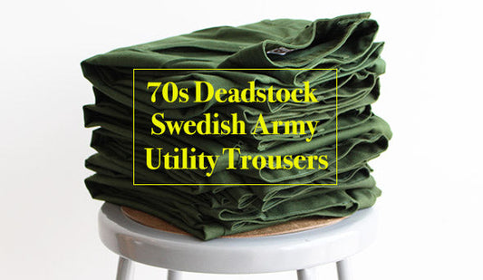 【70s Deadstock Swedish Army Utility Trousers】ユーロミリタリーらしい美しいシルエット。