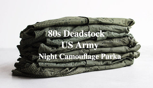 【80s Deadstock US Army Night Camouflage Parka】注目して頂きたいクールなマイナーカモフラージュ。