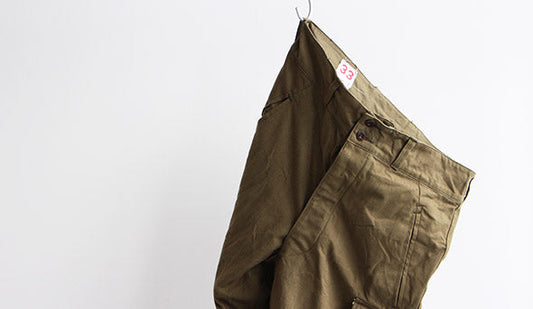 【French Vintage M-47 Trousers】の前期が入荷しております。サイズの合う方は是非。