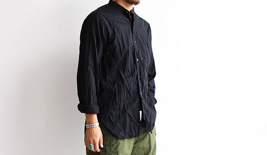 【A VONTADE / ア ボンタージ】 Banded Collar Shirts "BLACK"が入荷いたしました。