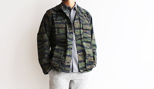 【DEADSTOCK】80s Tiger Stripe Camouflage BDU Jacket.一番クールなカモフラージュ。