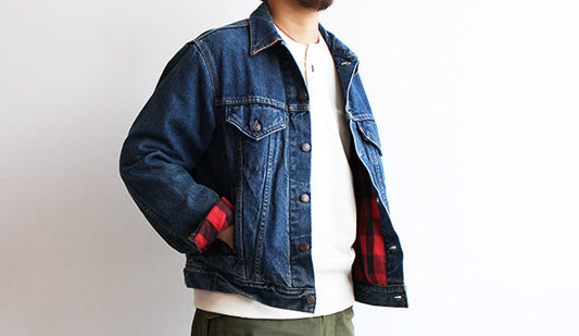 【VINTAGE】80s Levis Denim Jacket Nel-Liner.裏地のネルライナーが最高にクールな1枚。