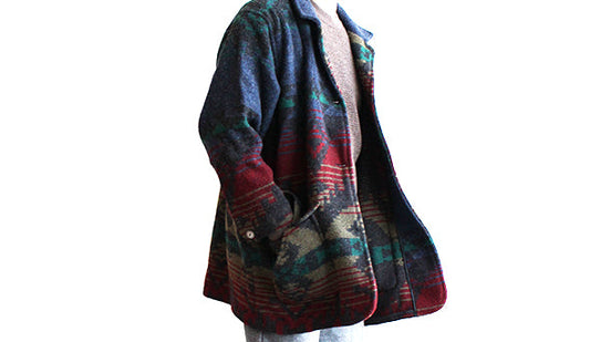 【VINTAEG】80s LL Bean Wool Blanket Coat.暖かく軽い着心地のヴィンテージブランケットコート。