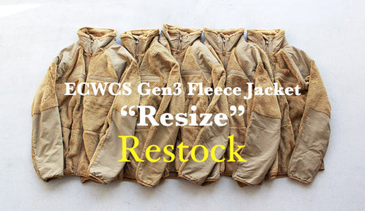 【ROTHCO】ECWCS Gen3 Fleece Jacket ”Resize”が今年最後の再入荷です。