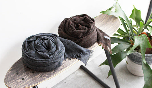 【KHATA / カタ】Nepal Cashmere Stole.抜群の肌触りを誇るカシミヤ混ストール。