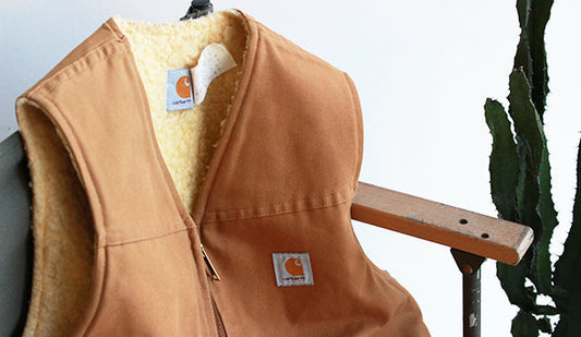【VINTAGE】90s Carhartt Boa Vest Made In USA.最高にクールなアメリカ製のワークブランド。