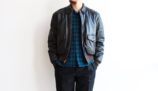 【VINTAGE】80's L.L.Bean A-2 Type Leather Jacket.フライトジャケットの名作をベースにした1枚。