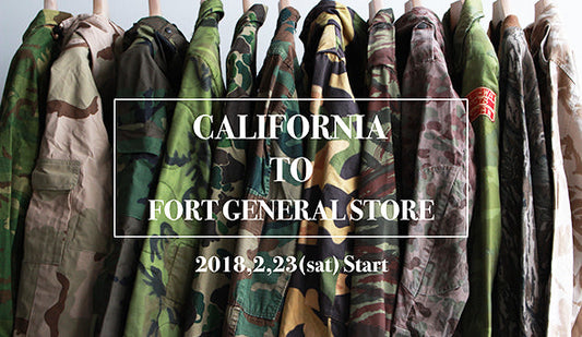 【California To Fort General Store】FORTらしいヴィンテージミリタリーも多数揃いました。