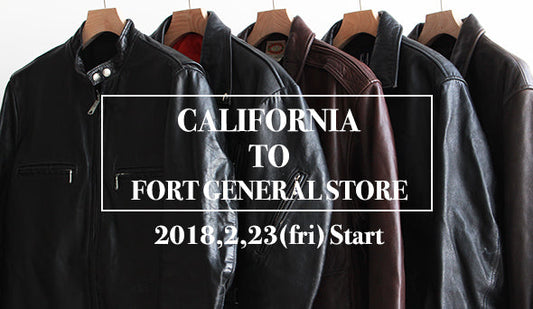 【California To Fort General Store】やはり春には気になる大人の春レザーもオススメのアイテムです。
