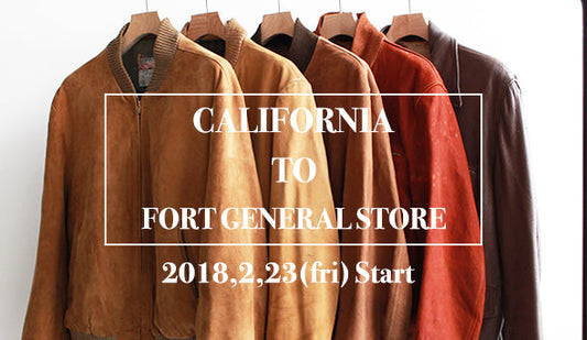 【California To Fort General Store】前回の買い付け時も人気の高かったヌバックやスエードのブルゾンもございます。
