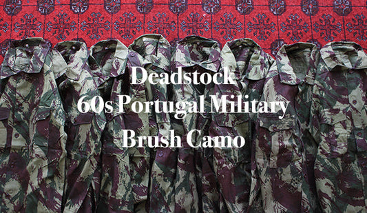 【DEADSTOCK】60s Portugal Military Brush Camo Shirts,希少でモードな雰囲気を持ったブラッシュカモが入荷。