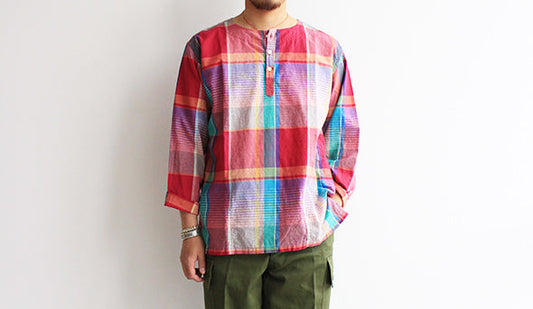 【orslow / オアスロウ】Cotton Linen Pullover Shirts.春夏を感じさせる爽快なプルオーバーシャツ。