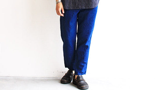 【STILL BY HAND】Cotton Linen Denim Pants.明るいインディゴカラーと軽い素材のサマーデニム。