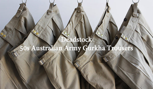 【DEADSTOCK】50s Australian Army Gurkha Trousers.年代の古い起床で抜群にクールなグルカトラウザー。