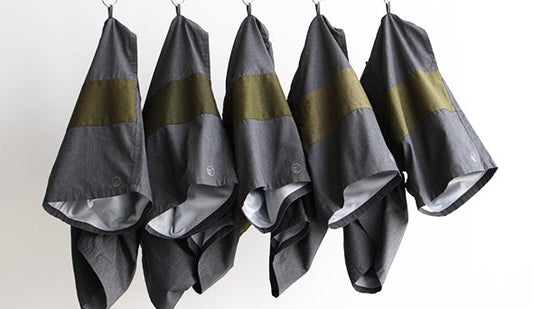 【Short Pants Every Day】Board Shorts "CENTER LINE,TENT"ヴィンテージファブリックを使ったクールなボードショーツ。