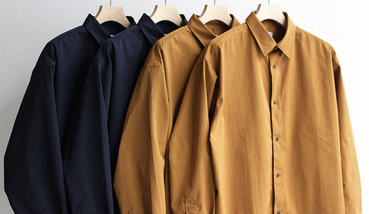 【FEW FABRICS / フューファブリクス】Back Tac  Shirts.シルエットにこだわった秋の新作シャツ。