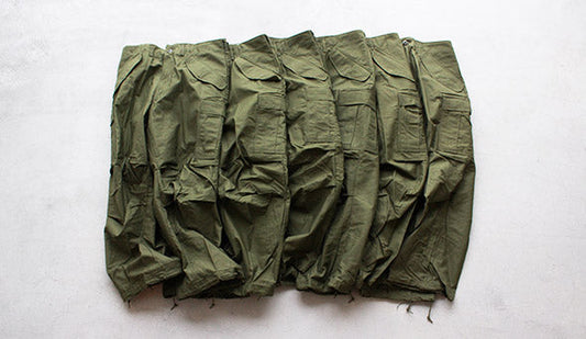 久々に【M-65 Field Pants】がまとまって入荷いたしました。このタイミングに是非。