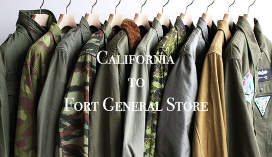 【California To Fort General Store】FORTならではの希少な1点物のミリタリーも多数ご用意しております。