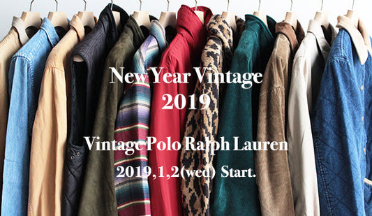 2019年1月2日（水）11時より【New Year Vintage 2019】を開催いたします。入荷アイテムのご紹介。