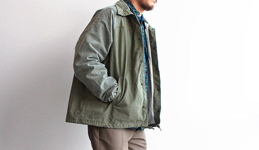 【HEXICO / ヘキシコ】Deformer Coach Jacket EX.U.S.Army Tent.センス溢れるリメイクジャケット。