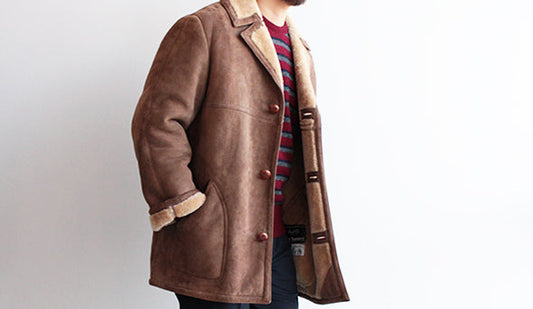 【VINTAGE】80-90s Marshall Field's Mouton Jacket By Napa.革質、コンディションともに極上のヴィンテージムートン。