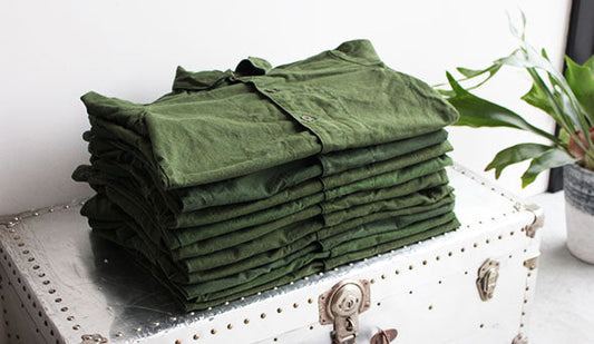 【DEADSTOCK】70-80s Swedish Army Utility Shirts Jacket.春に向けて使い勝手の良い1枚。